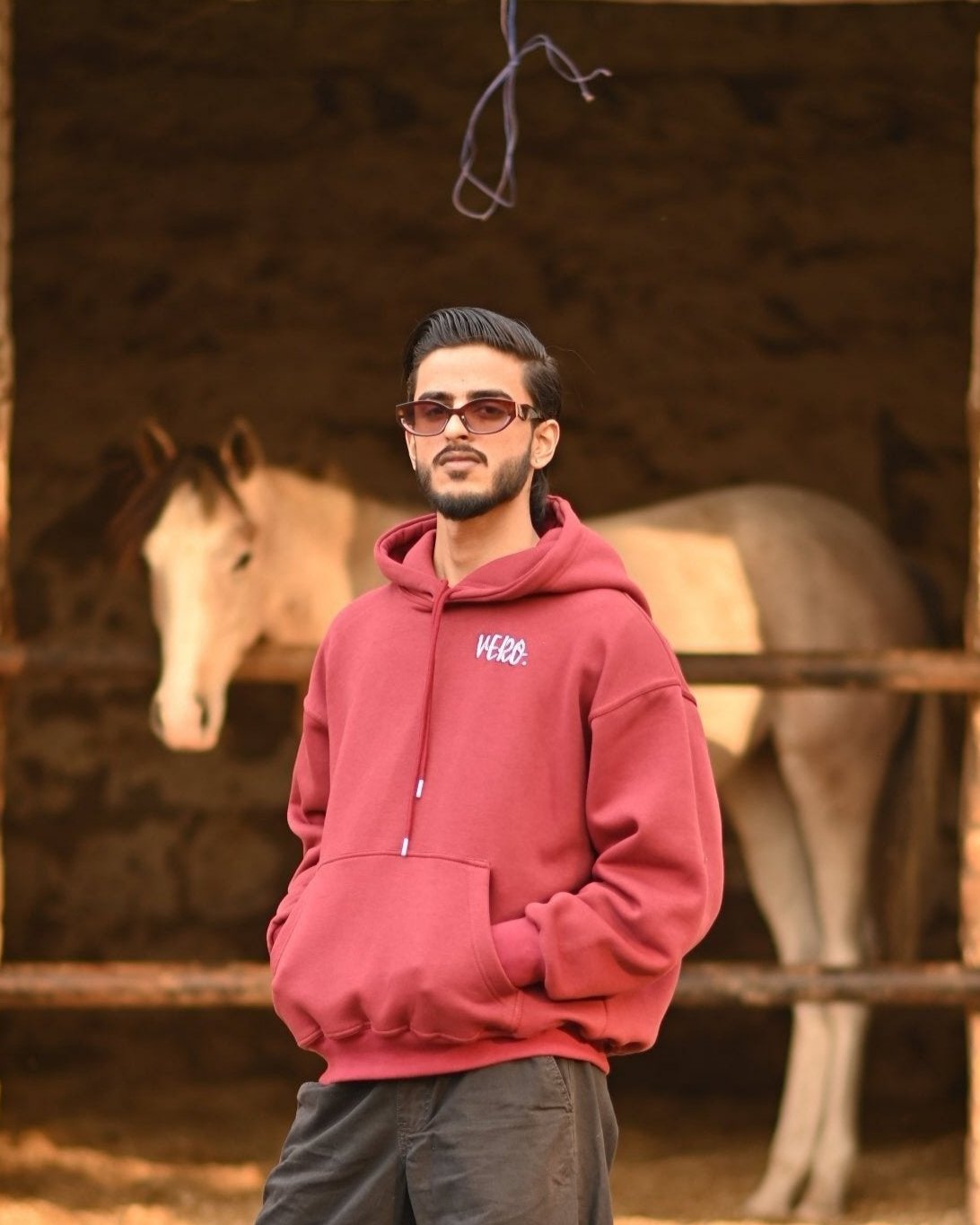 maroon moon vero hoodie - 0