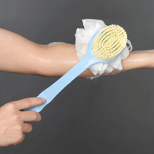 Flex Clean™ Long Handle Back Scrubber – Deep Exfoliating Shower Brush