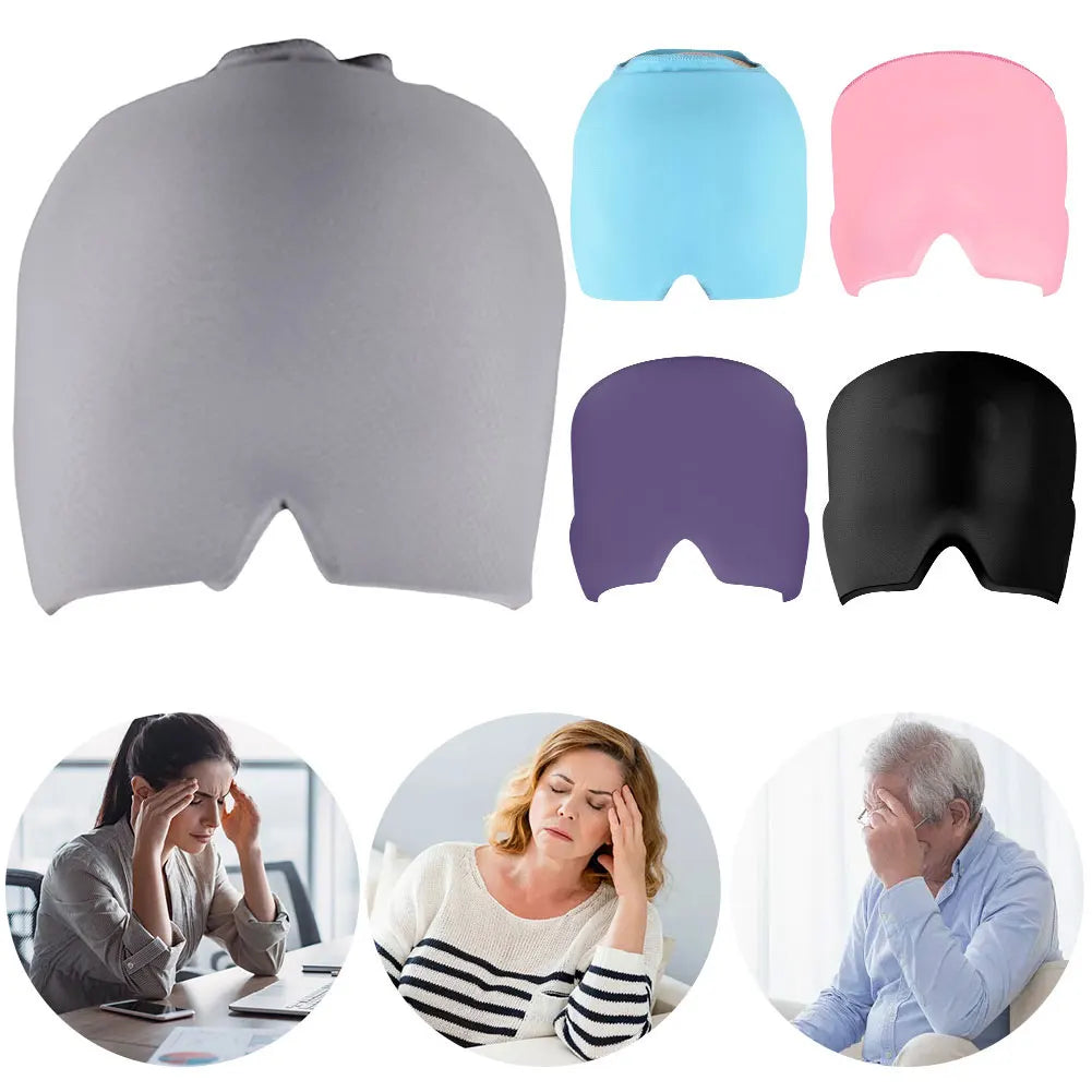 Cooling Migraine Relief Cap – 360° Gel Ice Head Wrap