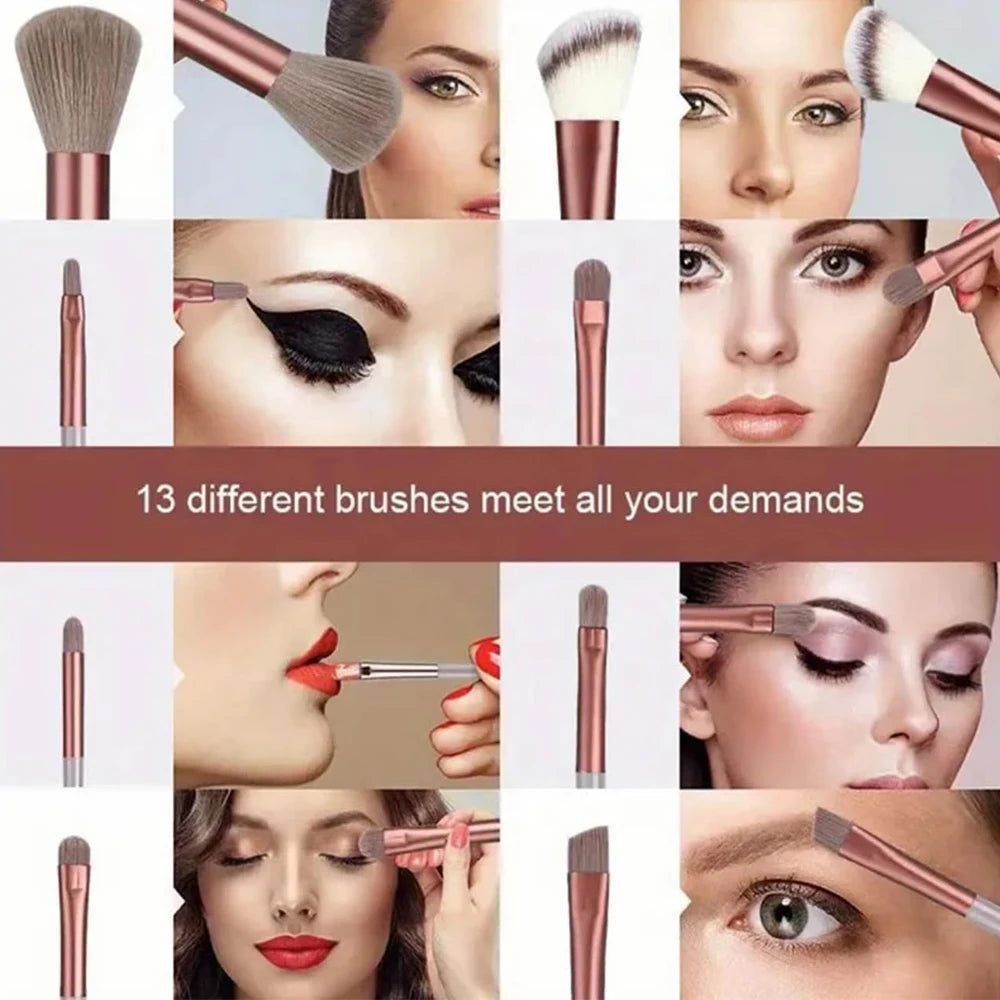 Vero Elite™ 13-Piece Professional Makeup Brush Set – Soft, Flawless Finish